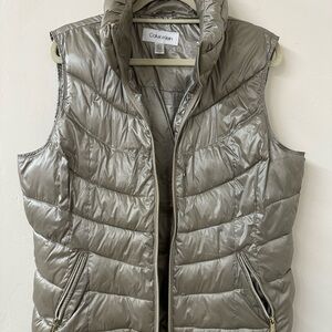 Calvin Klein Shimmering Silver Outerwear